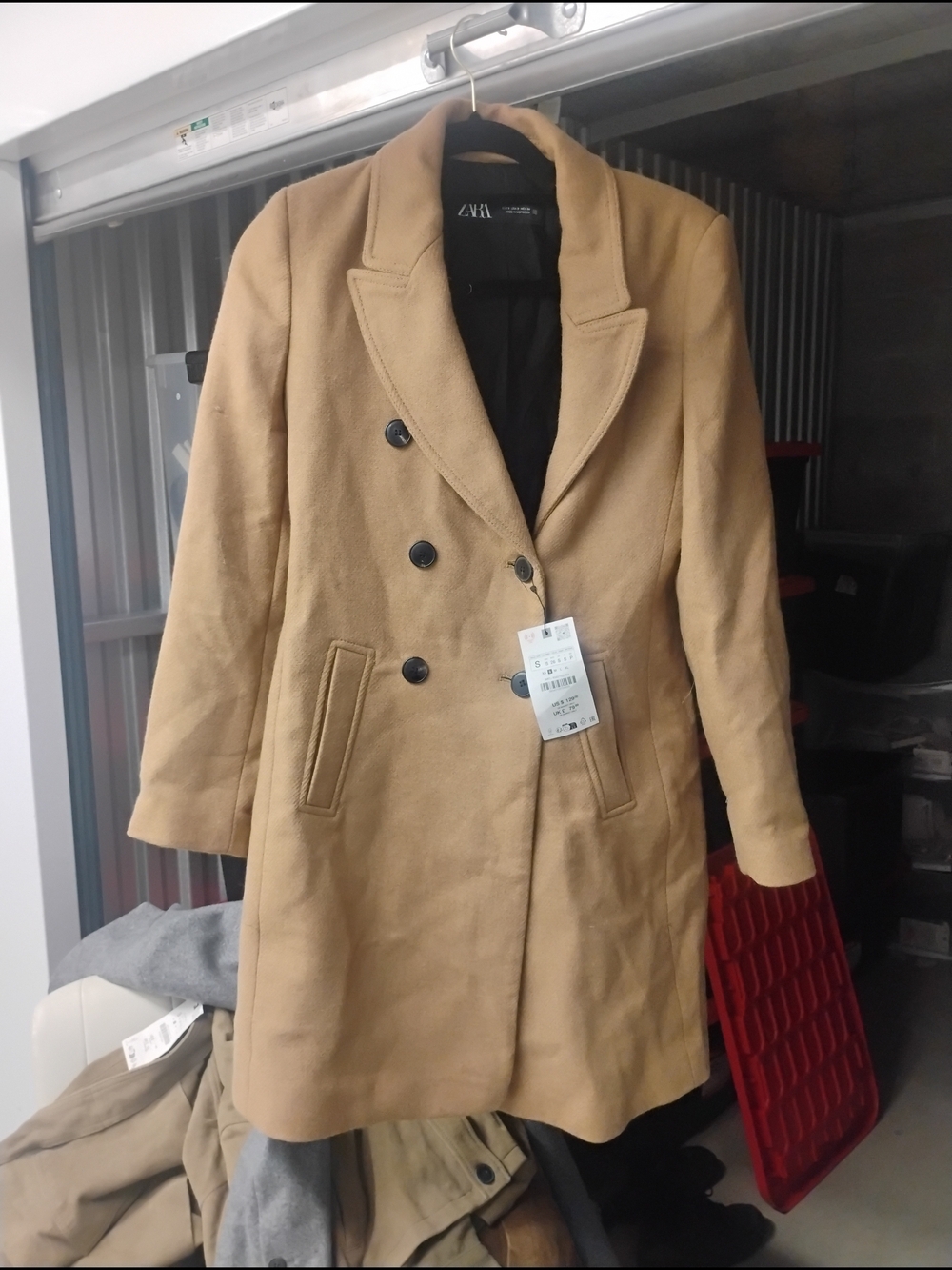 Zara Tan Brown Pea Coat